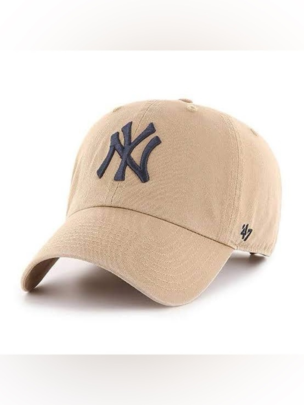 47 Brand New York Yankees Clean Up Khaki Adjustable Hat Cap